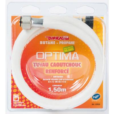 Tuyau flexible gaz caoutchouc butane/propane - Gedimat - DIPRA
