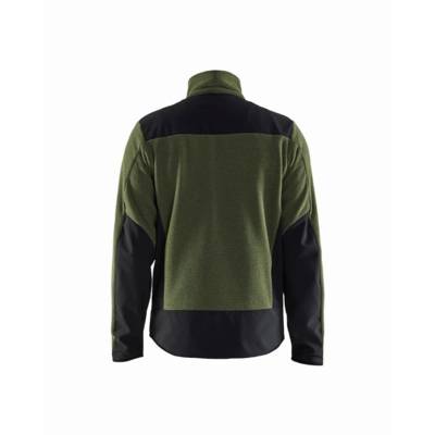 Veste Softshell - BLAKLADER - Tricotée Vert foncé / Noir T.4XL 594225364199 - BLAKLADER WORKWEAR