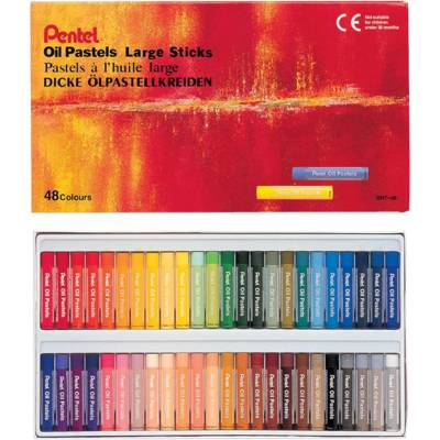 Boite de 48 Pastels à l'huile Pentel Arts Diamètre 10 mm