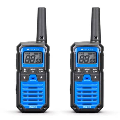 Paire de talkie walkie MIDLAND XT50 Pro twin - Avec batterie, chargeur, et clip ceinture - C1464