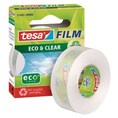 Ruban adhésif Eco & Clear 19 mm x 33 m Transparent