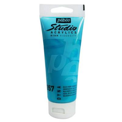 Peinture Studio Acrylique Tube Bleu/Vert Iridescent 100 ml - PÉBÉO