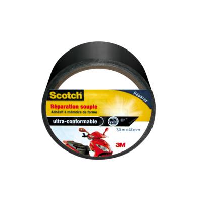 Adhésif réparation souple noir - 7,5mx48mm - Gedimat - 3M BRICOLAGE et BATIMENT