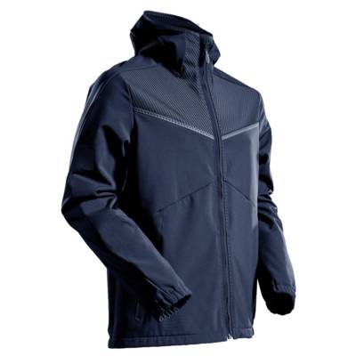Veste shoftshell MASCOT Customized avec capuche - 22102-649-Bleu marine-XXL