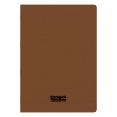 Cahier piqué 8000 POLYPRO A4 48 pages grands carreaux 90 g - Marron
