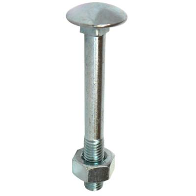 Boulon acier zingué tête ronde collet carré JAPY diam.10mm long.120mm sous boîte plastique de 10 pièces - Gedimat - NORAIL