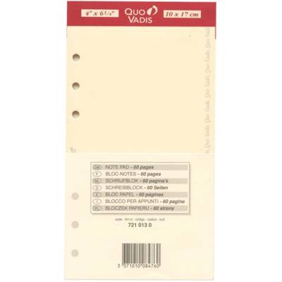 Recharge Accessoires Organiseur BLOC-NOTES Timer 17 Ivoire 10 x 17 cm