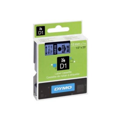 D1 Cassette de ruban, noir/bleu 12 mm x 7,0 m