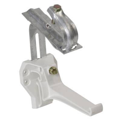Crochet à étrier monté spécial tuile pour gouttière PVC NICOLL OVATION LG28 GT28PMB coloris blanc - Gedimat