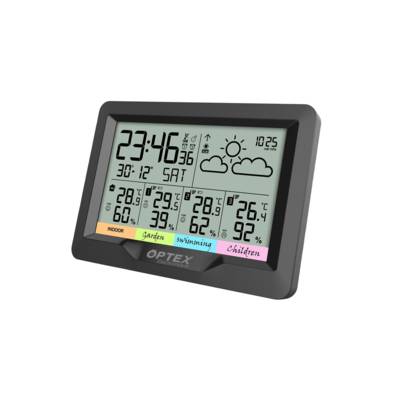 Station météo noir/blanc avec 3 sondes extérieures - Gedimat