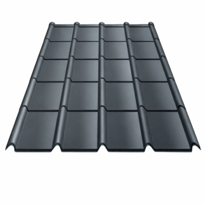 Panneau de tuile R AREA 0,50 mm 35μ 1144 x 870 mm Anthracite mat - RAL 7016 - BACACIER - COV90451 - BACACIER INDUSTRIES