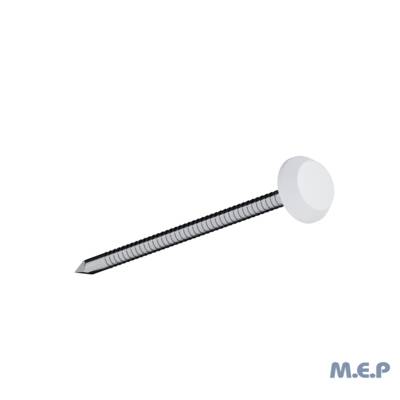 Pointe couleur planche de rive 16 mm blanc - Long.65 mm - boîte de 100 pièces - Gedimat