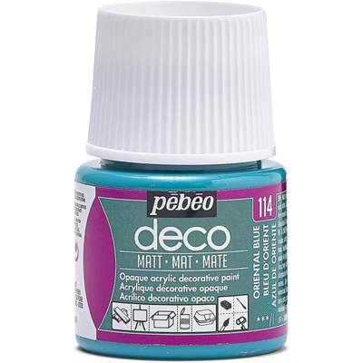 Flacon 45ml peinture acrylique Déco Mat Bleu d'orient - PÉBÉO