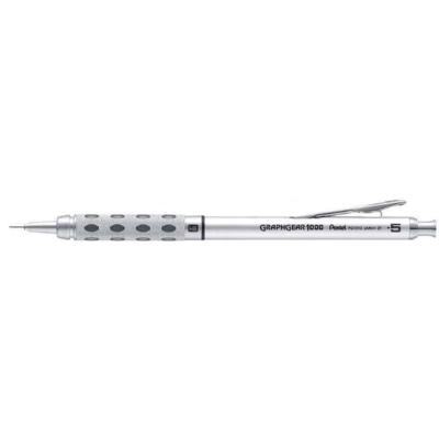 Portemines GRAPHGEAR 1000 Métal 0,5 mm Argent/Noir - Pentel
