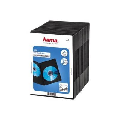 Lot de 25 Boîtier "Slim" double pour DVD Noir