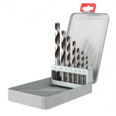 Foret bois 3 pointes D4/5/6/7/8/10/12mm - coffret de 7 pièces - Gedimat - DIAGER