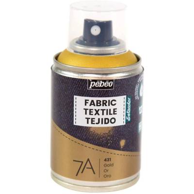 Peinture en Spray 7A - 100ml Spécial Textiles Naturels et Synthétiques Or