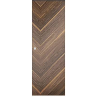 Porte coulissante pleine SUMBA plaqué bois noyer - 204 x 73 cm - Gedimat - SOGAL