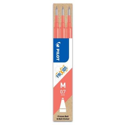 Set de 3 Recharges Roller FRIXION BALL BLS-FR7 Pointe Moyenne Rose corail