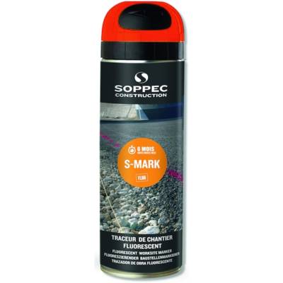 Traceur de chantier FLUO S-MARK - orange - 500 mL - SOPPEC -  141916O - Maxoutil