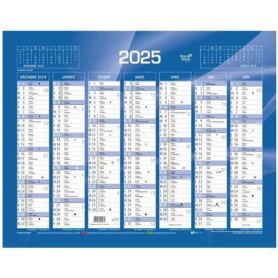 Calendrier de banque 14 mois 550 x 405 mm Bleu