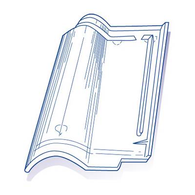 Tuile de verre ROMANE N7 BIS - 42,5 x 27 cm - Gedimat