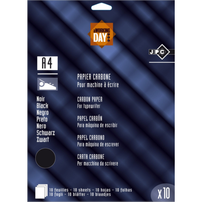 Sachet 10 feuilles de papier carbone machine Noir