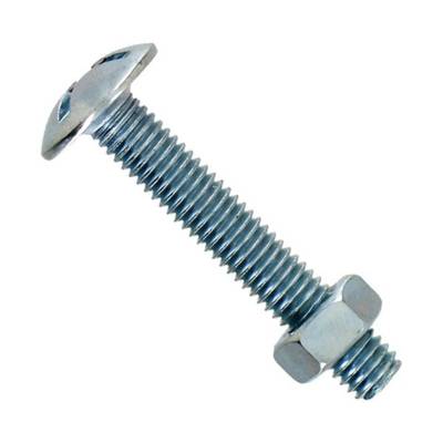 Boulon poêlier acier zingué tête ronde 8x80mm - Gedimat - VYNEX