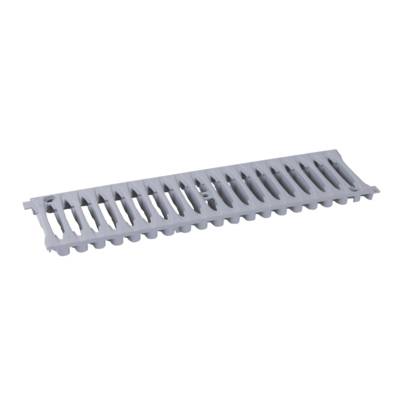 Grille PVC standard pour caniveau NICOLL GR77 gamme connecto larg.130mm coloris gris clair long.0,5m - Gedimat