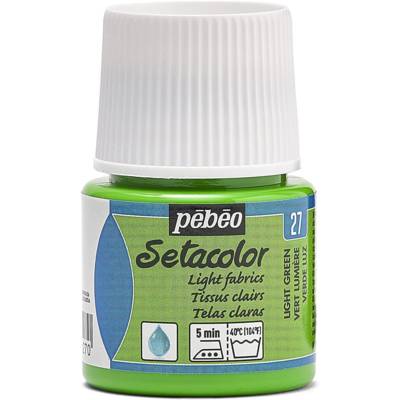 Flacon 45 ml Peinture Setacolor pour tissus clairs VERT LUMIER