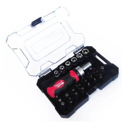 Coffret Tournevis à cliquet avec 26 accessoires GEDIMAT PERFORMANCE PRO - Gedimat
