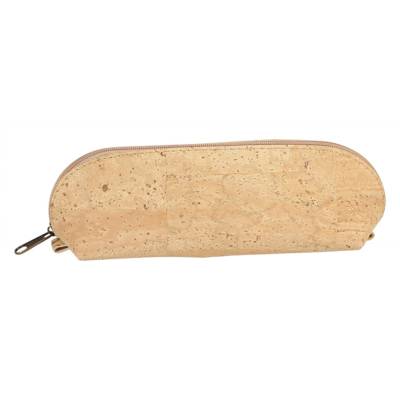 Petite trousse ovale en liège certifiée VEGAN 16x5x6 cm naturel
