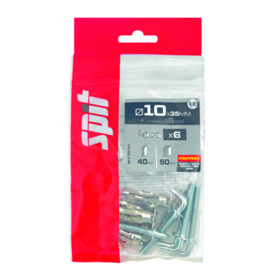 Cheville métallique STELLIX D10x35mm+gond D5mm - sachet de 6 pièces - Gedimat