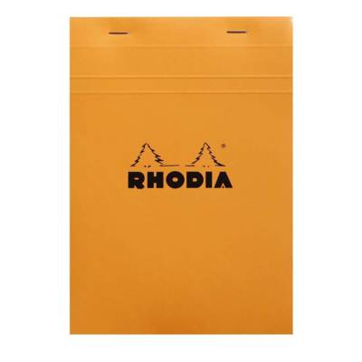 Bloc de direction orange 80 feuilles format A5 réglure 5x5