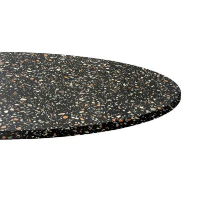 Plateau de table Ø80cm Terrazzo Black - RestooTab