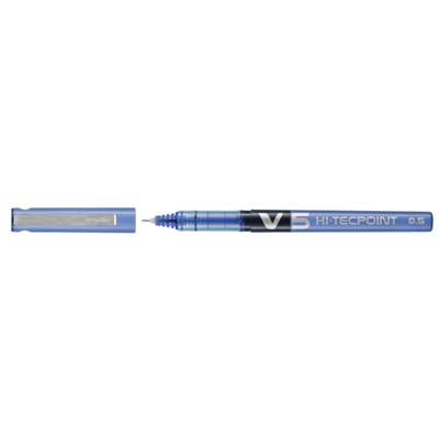 Stylo roller Hi-Tecpoint V5 Encre liquide Pte Fine Bleu