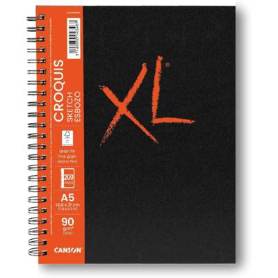 Carnet de dessin XL BOOK CROQUIS A5 90g 200 Pages Blanc
