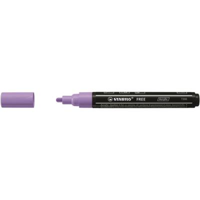 Marqueur pointe moyenne FREE acrylic T300 lilas clair - STABILO