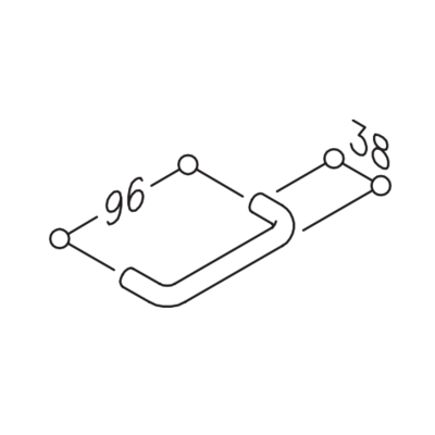 Poignée de meuble 75.1.96 NORMBAU - Nylon - Entraxe 96 mm - Ø 12mm - Blanc 19 - 307210 - Maxoutil