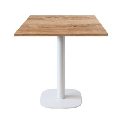 Table pied blanc 70x70cm chene slovene - intérieur - RestooTab