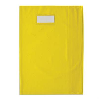 Protège-cahier Styl'SMS 24x32 cm pvc 120 avec Porte-étiquette Jaune