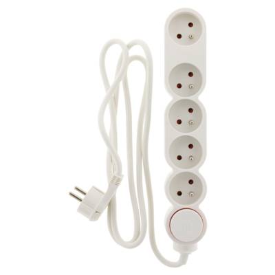 Bloc multiprise avec interrupteur 5x16A - câble 2,9m + 1 offerte - Gedimat