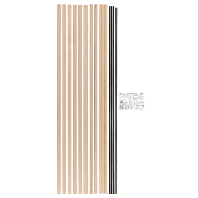 Habillage ATELIER LOFT pour caisson à galandage cloison 95 ou 100 pour porte simple chêne finition noir fonçé Ral 9005 - Gedimat - ROZIERE