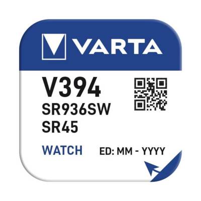 Pile oxyde argent pour montres V394 (SR45) SR936SW 1,55 Volt