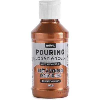 Peinture Acrylique POURING Expérience Prête à l'emploi 118ml CUIVRE METALIQUE - PÉBÉO