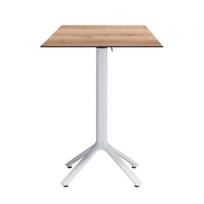 Mange-debout rabattable pied blanc 60x60cm chene delano - terrasse - RestooTab