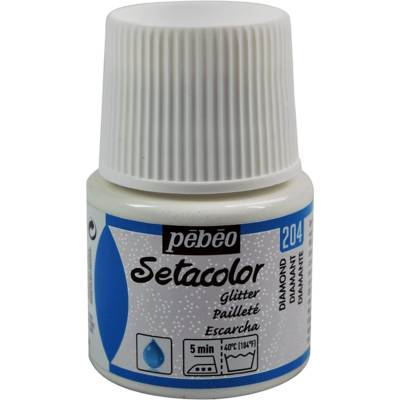 Flacon 45 ml Peinture Setacolor pour tissus clairs Pailletée DIAMANT