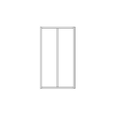 Verrière alu noir CLASSIC 2 partitions - H.1,198xl.0,782m - Gedimat - MANUFACTURE DE FRANCE