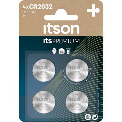 Pack de 4 Piles Bouton Lithium CR2032 3V Idéale Clé de Voiture, Balance