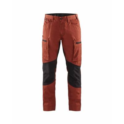 Pantalon maintenance BLAKLADER Stretch T.38 - ROUGE BRIQUE/NOIR - 145918455999-38 - BLAKLADER WORKWEAR